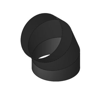 Отвод 45 круглый без соединения из полиэтилена, диаметр 1700